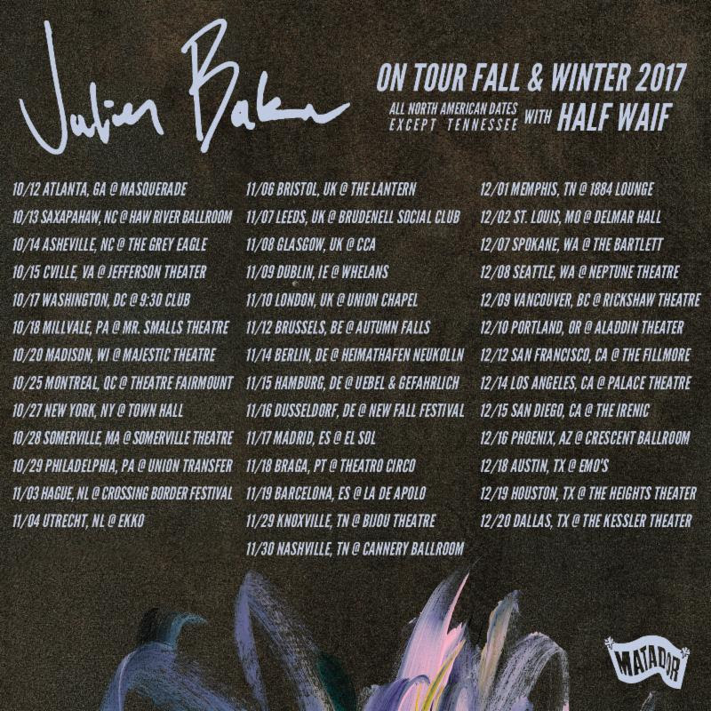 julien baker fall 2017 tour