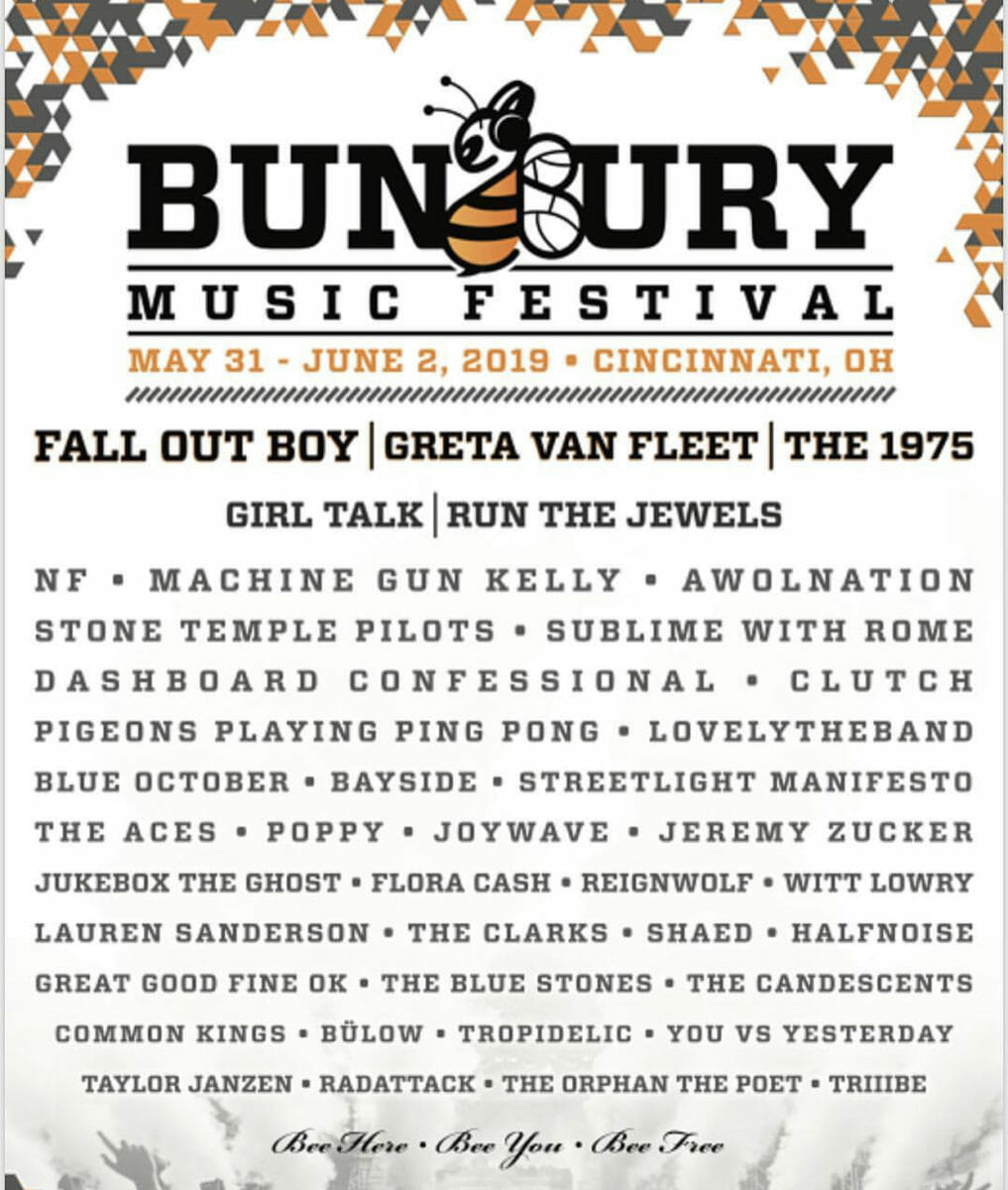 bunbury 2019 lineup