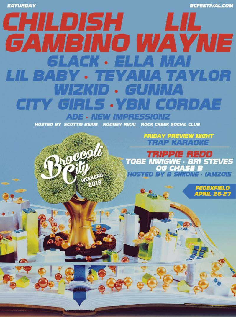 Broccoli City Festival 2019 Childish Gambino, Ella Mai, Lil Wayne, & more